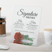 Signature Drinken Elegant Roest Sinaasappel Roos B Reclamebord Met Voetstuk (Insitu)