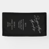 Signature Drinken Minimalistische Black & White Ba Spandoek (Horizontaal)