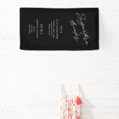 Signature Drinken Minimalistische Black & White Ba Spandoek (Insitu)