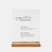 Signature Drinken Trouwbar Acryl teken Acryl Bord (Voorkant)