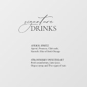 Signature Drinken Trouwbar Decal Sign (Vel)