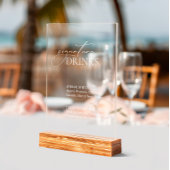 Signature Drinken Wedding Bar Acryl Bord