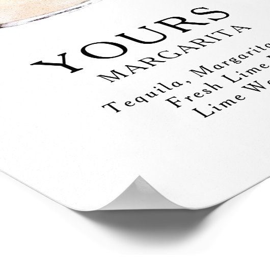 Signature Drinken Wedding Cocktail Poster (Hoek)