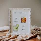 Signature Drinken Wedding Cocktail Poster
