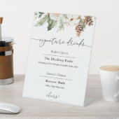 Signature Drinken Winter Evergreen Sign Reclamebord Met Voetstuk (Insitu)