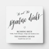 Signature drinks sign Tabletop Plaque with Easel Fotoplaat (Voorkant)