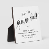 Signature drinks sign Tabletop Plaque with Easel Fotoplaat (Voorkant)