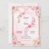 Signature Elegance Wedding Invitation Kaart (Voorkant)