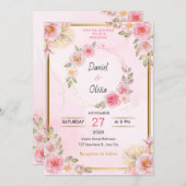 Signature Elegance Wedding Invitation Kaart (Voorkant / Achterkant)