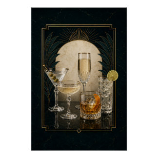 Signature Five Cocktail Collectie Art Deco Poster
