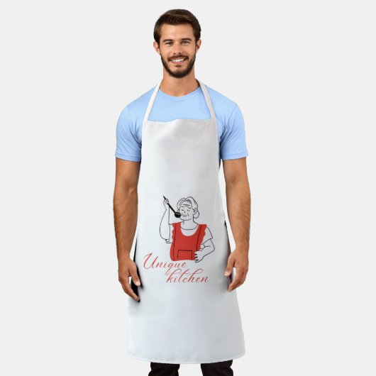 Signature Keuken Schort – All Over Print Medium (Gedragen)