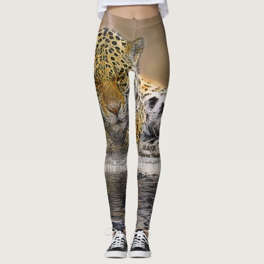 Signature Luipaardprint Broek Leggings (Voorkant)
