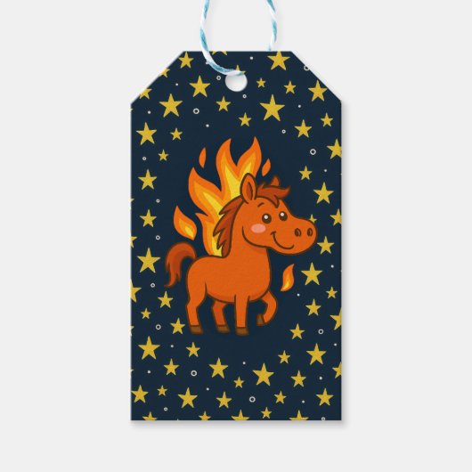 Signature Matte with a red horses Cadeaulabel (Voorkant)