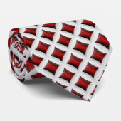 Signature Micro Diamonds Red Pattern Necktie Stropdas (Opgerold)