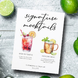 Signature Mocktails Zomer Drinken Bruiloft Menu