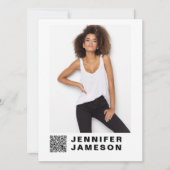 Signature Model Comp Card | QR-code + 4 foto's Kaart (Voorkant)
