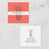 Signature Modern Pineapple Vierkante Visitekaartje (Voorkant / Achterkant)