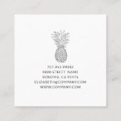 Signature Modern Pineapple Vierkante Visitekaartje (Achterkant)