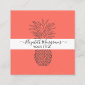 Signature Modern Pineapple Vierkante Visitekaartje (Voorkant)