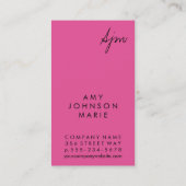 Signature Monogram 2 / Zwart & pin Visitekaartje (Achterkant)