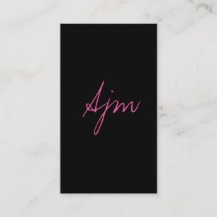 Signature Monogram 2 / Zwart & pin Visitekaartje