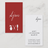 Signature Monogram Glamor Stylist Visitekaartje (Voorkant / Achterkant)