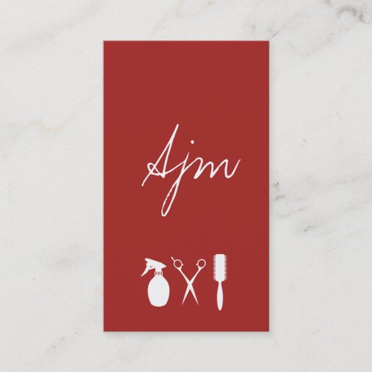 Signature Monogram Glamor Stylist Visitekaartje (Voorkant)