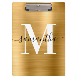 Signature Monogram Gold Shimmer Folie Klembord