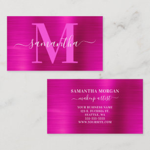 Signature Monogram Hot Pink Shimmer Visitekaartje