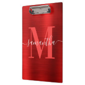 Signature Monogram Red Shimmer Folie Klembord (Links)
