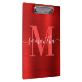 Signature Monogram Red Shimmer Folie Klembord (Rechts)