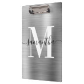Signature Monogram Silver Shimmer Folie Klembord (Links)