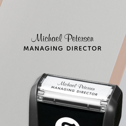 Signature name job title personalized  zelfinktende stempel