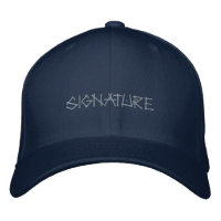 Signature op maat gedrukte wolhoed Classic Navy