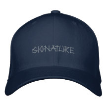Signature op maat gedrukte wolhoed Classic Navy 