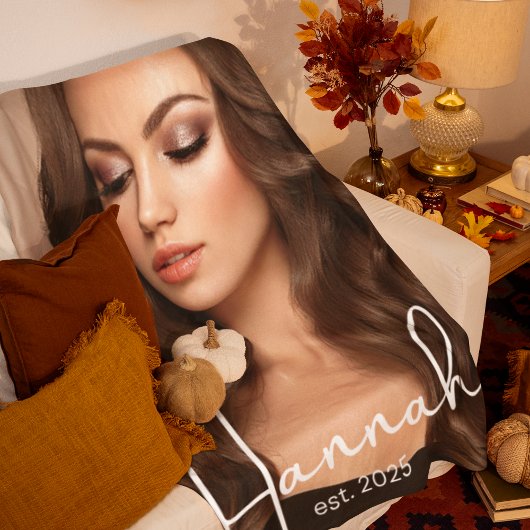 Signature Over Snapshot Fleece Deken