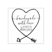 Signature Pijlpunt Ambachtelijk met liefde zakelij Rubberstempel (Afrduk)
