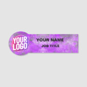 Signature Professionalism: Custom Logo Employee Naamplaatje (Voorkant)