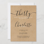 Signature Rustic Kraft 30e verjaardag Kaart (Voorkant)