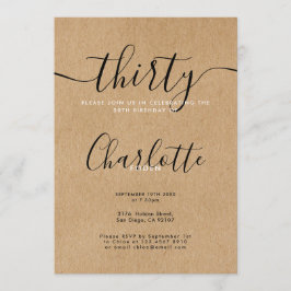 Signature Rustic Kraft 30e verjaardag Kaart