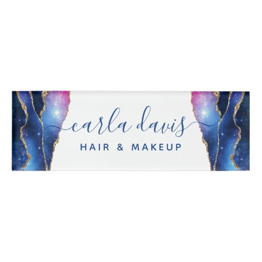 Signature Script Agate Galaxy Celestial Stars Naambadge (Voorkant)