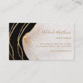 Signature Script Black and Gold Agate Chic Modern Visitekaartje (Achterkant)