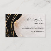 Signature Script Black and Gold Agate Chic Modern Visitekaartje (Achterkant)