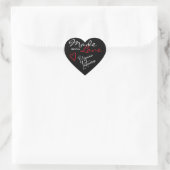 Signature Script Black Red Made with Love Heart Hart Sticker (Tas)