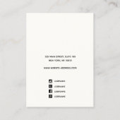 Signature Script Black White Earning Display Visitekaartje (Achterkant)