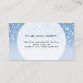 Signature Script Blauw Glitter Modern Girly Visitekaartje (Achterkant)