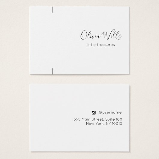 Signature Script Bracelet of Ketting Display Card Visitekaartje (Voorkant /achterkant)