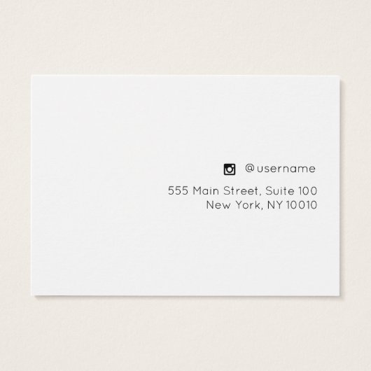 Signature Script Bracelet of Ketting Display Card Visitekaartje (Achterkant)