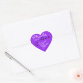 Signature Script Bright Paars gemaakt met Love Hart Sticker (Envelop)