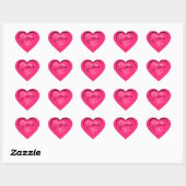 Signature Script Bright roze gemaakt met liefdesha Hart Sticker (Vel)